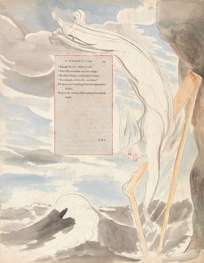The Poems of Thomas Gray, Design 65, The Bard by William Blake